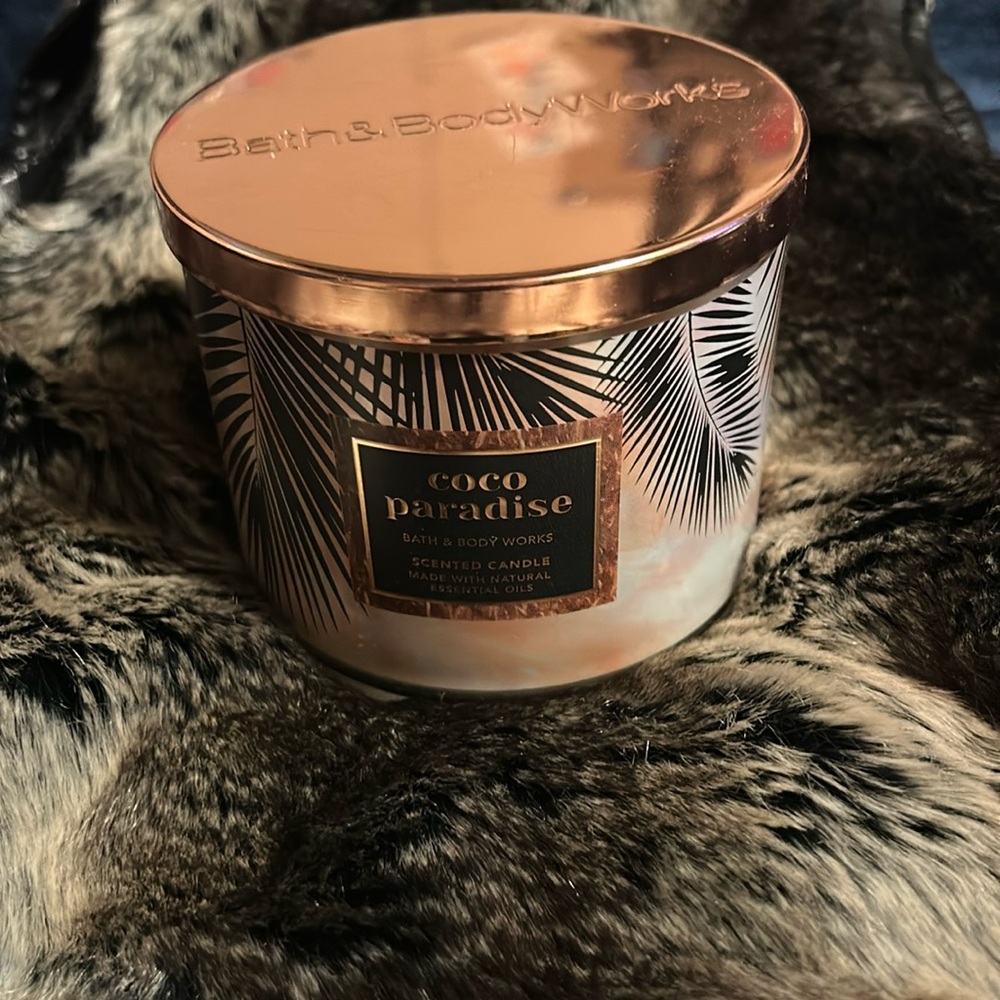 COCO PARADISE 3-Wick Candle Bath & Body Works BBW NWT